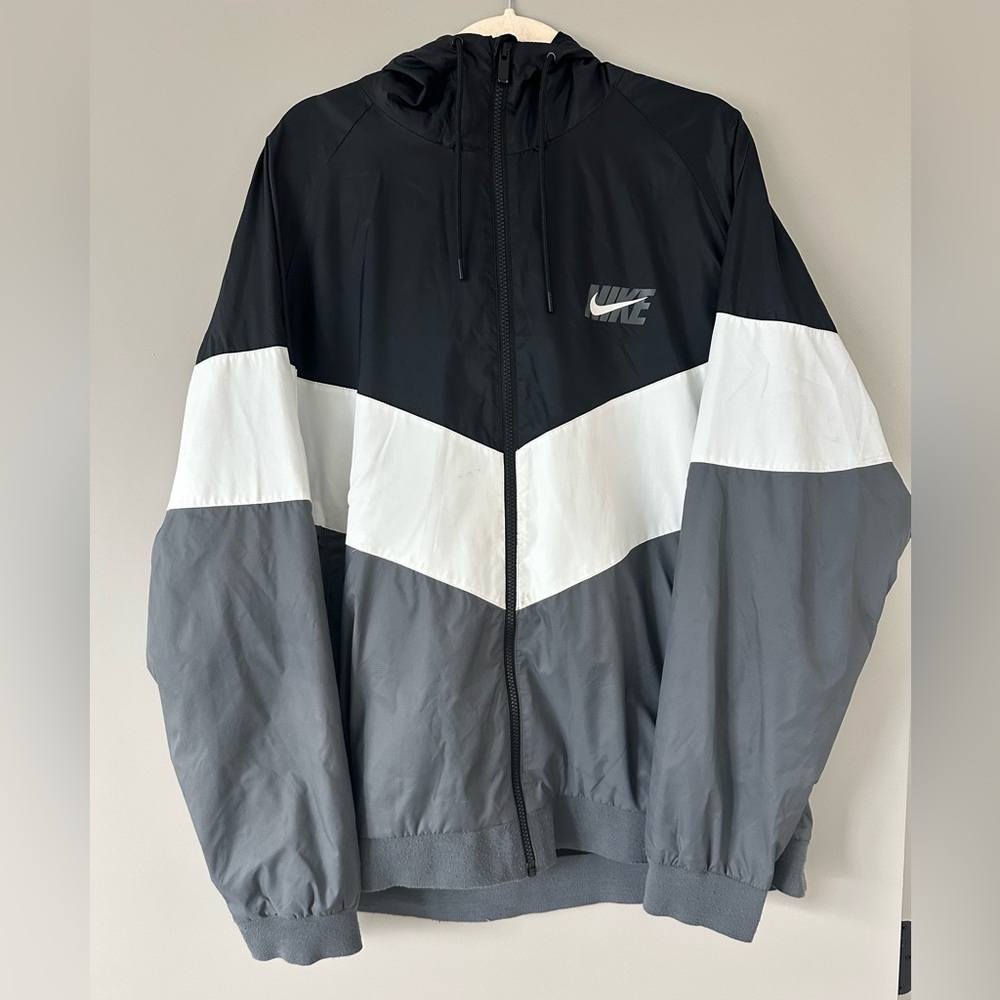 Nike Black and Gray Windbreaker